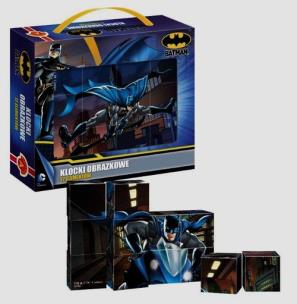 Opakowanie Klocki obrazkowe 12 z okienkiem Batman