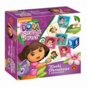 Opakowanie Klocki obrazkowe 9 - Dora poznaje świat ALEX
