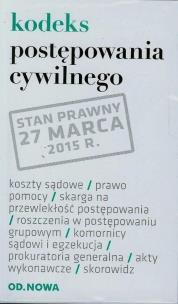 Okładka książki Kodeks postępowania cywilnego 03/2015 folia