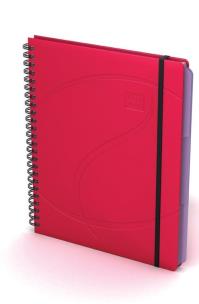 Opakowanie Kołonotatnik Oxford A5 80 kartek w linie Beauty Organiser czerwony