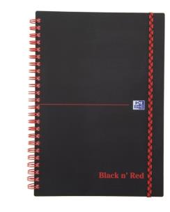 Opakowanie Kołozeszyt A5 Oxford w kratkę 70 kartek Black n' Red