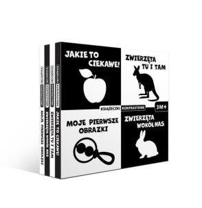 Okładka książki Kontrastowe książeczki Box  3m+