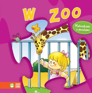 Okładka książki Maluszkowo z puzzlami. W zoo