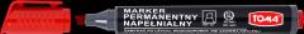Opakowanie Marker napełnialny ścięty czerwony (12szt) TOMA
