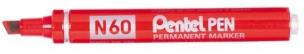 Opakowanie Marker ścięty N60 czerwony (12szt) PENTEL