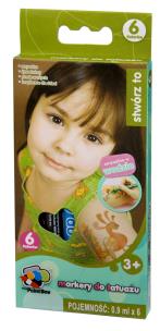 Okładka książki Markery do tatuażu 6 kolorów FACE ART