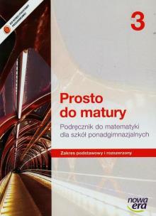 Okładka książki Matematyka LO 3 Prosto do matury podr ZPiR w. 2014