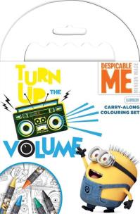 Opakowanie Minionki. Kolorowanka z kredkami