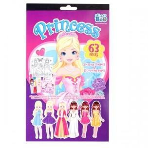 Opakowanie Naklejki dress-up z malowanką księżniczki