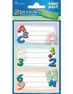 Opakowanie Naklejki na zeszyty ABC