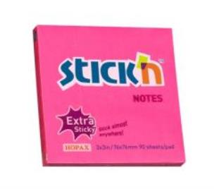 Okładka książki Notes samoprz. extra sticky różowy pastel 90 kart.