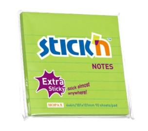 Okładka książki Notes samoprz. extra sticky zielony neon linia