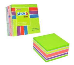 Okładka książki Notes samoprz. kostka mix 5 kolorów neon i pastel