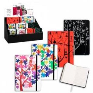 Opakowanie Notes z gumką A7 Drzewa