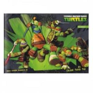 Opakowanie Papier kolorowy A5/10K Żółwie Ninja 25szt