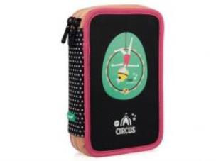 Opakowanie Piórnik 2 poz. z wyprawką Circus różowy Tina MILAN