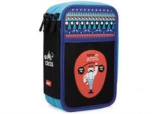 Opakowanie Piórnik 3 poz. z wyprawką Circus niebieski MILAN