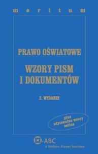 Okładka książki Prawo oświatowe Wzory pism i dokumentów