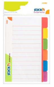 Okładka książki Przekładki samoprzylepne białe, 6 kolorów indeksów