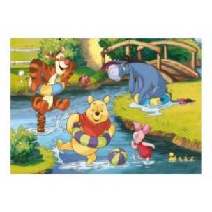 Opakowanie Puzzle 24 FloorPuzzle Kubuś Puchatek nad wodą DINO