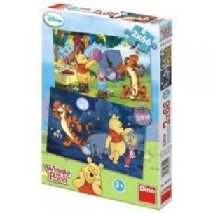 Opakowanie Puzzle 2x66 Kubuś w dzień i w nocy DINO