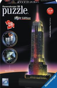 Okładka książki Puzzle 3D Empire State Building nocą
