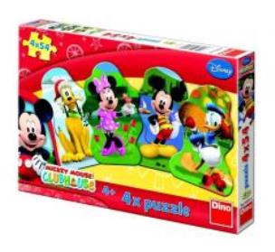 Opakowanie Puzzle 4x54 Klub Przyjaciół Myszki Miki DINO