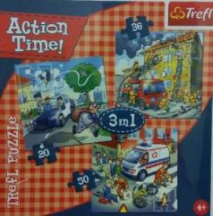 Opakowanie Puzzle Action Time! 3w1 Pogotowie ratunkowe