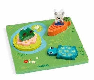 Opakowanie Puzzle drewniane 3-warstwowe Froggy