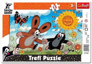 Okładka książki Puzzle ramkowe 15 Biegnijmy! Little Mole TREFL