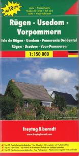 Okładka książki Rugia Uznam mapa T10T 1:150 000