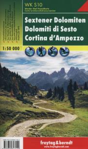 Okładka książki Sesto Dolomity Cortina d'Ampezzo mapa 1:50 000 Freytag & Berndt
