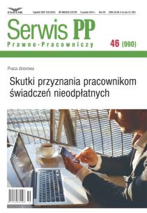 Opakowanie Skutki przyznania pracownikom świadczeń nieodpłatnych