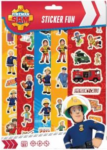 Opakowanie Strażak Sam. 5 arkuszy zabawnych naklejek