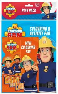 Opakowanie Strażak Sam. Dwie kolorowanki z kredkami