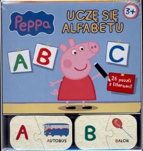 Okładka książki Świnka Peppa Uczę się alfabetu + puzzle