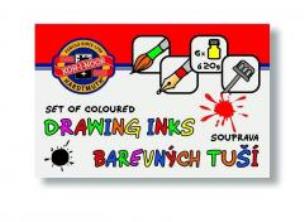 Opakowanie Tusz kreślarski zestaw 6 kolorów 20g