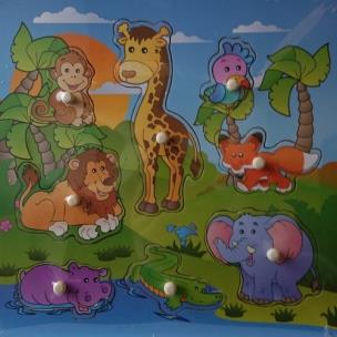 Opakowanie Układanka drewniana Dzikie zwierzęta