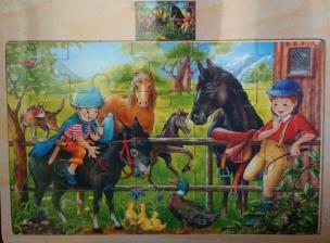 Opakowanie Układanka drewniana Konie 20