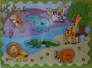 Opakowanie Układanka drewniana Zwierzęta 6