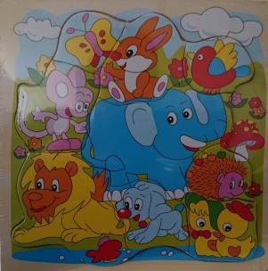 Opakowanie Układanka drewniana Zwierzęta 9