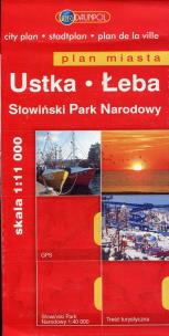 Okładka książki Ustka Łeba Słowiński Park Narodowy plan miasta 1:11 000