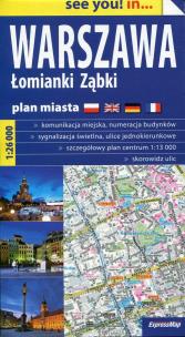 Opakowanie Warszawa Łomianki Ząbki plan miasta 1:26 000