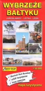 Okładka książki Wybrzeże Bałtyku Jarosławiec - Ustka - Łeba mapa 1:50 000