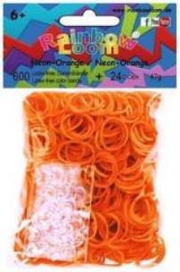 Opakowanie Żelowo pomarańczowe Gumki Rainbow Loom neon &reg;