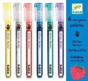 Opakowanie Zestaw markerów z brokatem 6 kolorów