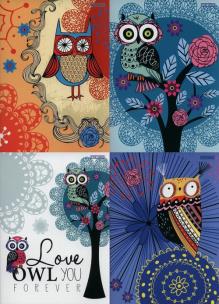 Opakowanie Zeszyt A5 Top-2000 w linie 60 kartek Sowy 10 sztuk mix