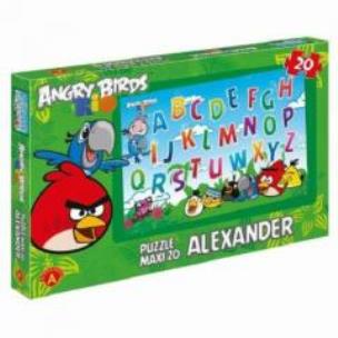 Okładka książki Angry Birds Rio. Puzzle 20 maxi - Literki ALEX