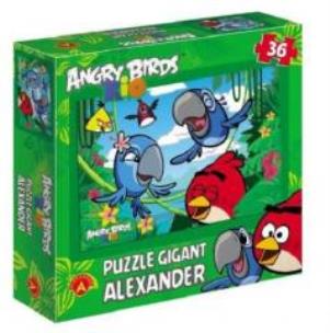 Okładka książki Angry Birds Rio. Puzzle 36 Gigant - W dżungli ALEX