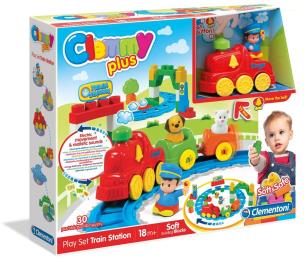 Okładka książki Clemmy Plus klocki. Stacja kolejowa